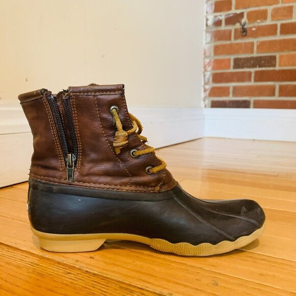 SPERRY Girl's Saltwater Waterproof Duck Rain Boots - Picture 11 of 13